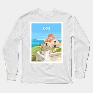 Kos, Greece - Greek Island Church Long Sleeve T-Shirt